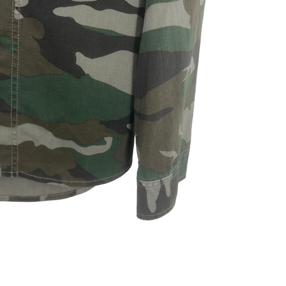 J. Crew NWOT 100% Cotton Green Camouflage Jacket. - Picture 6 of 8